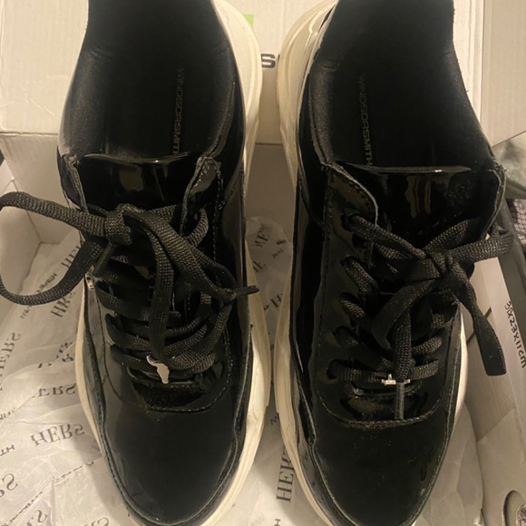 Womens Windsor Smith carte black patent - Picture 3 of 9